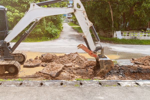 Water Line Excavation in Puyallup